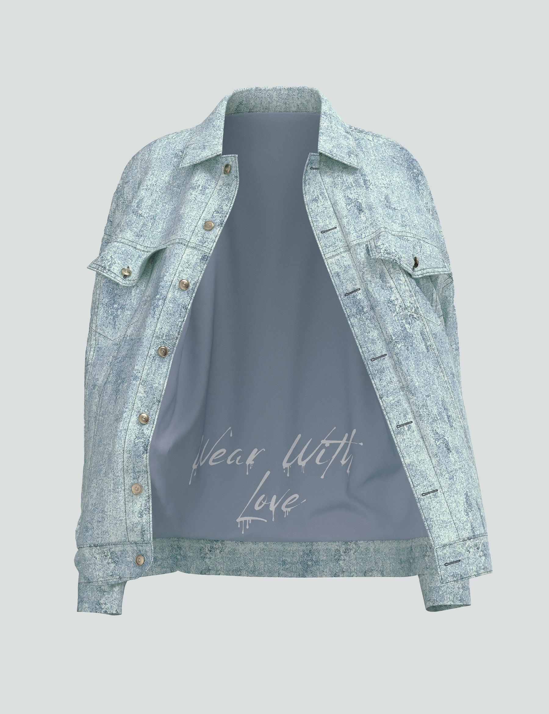 Denim Jacket - Blue Acid Wash