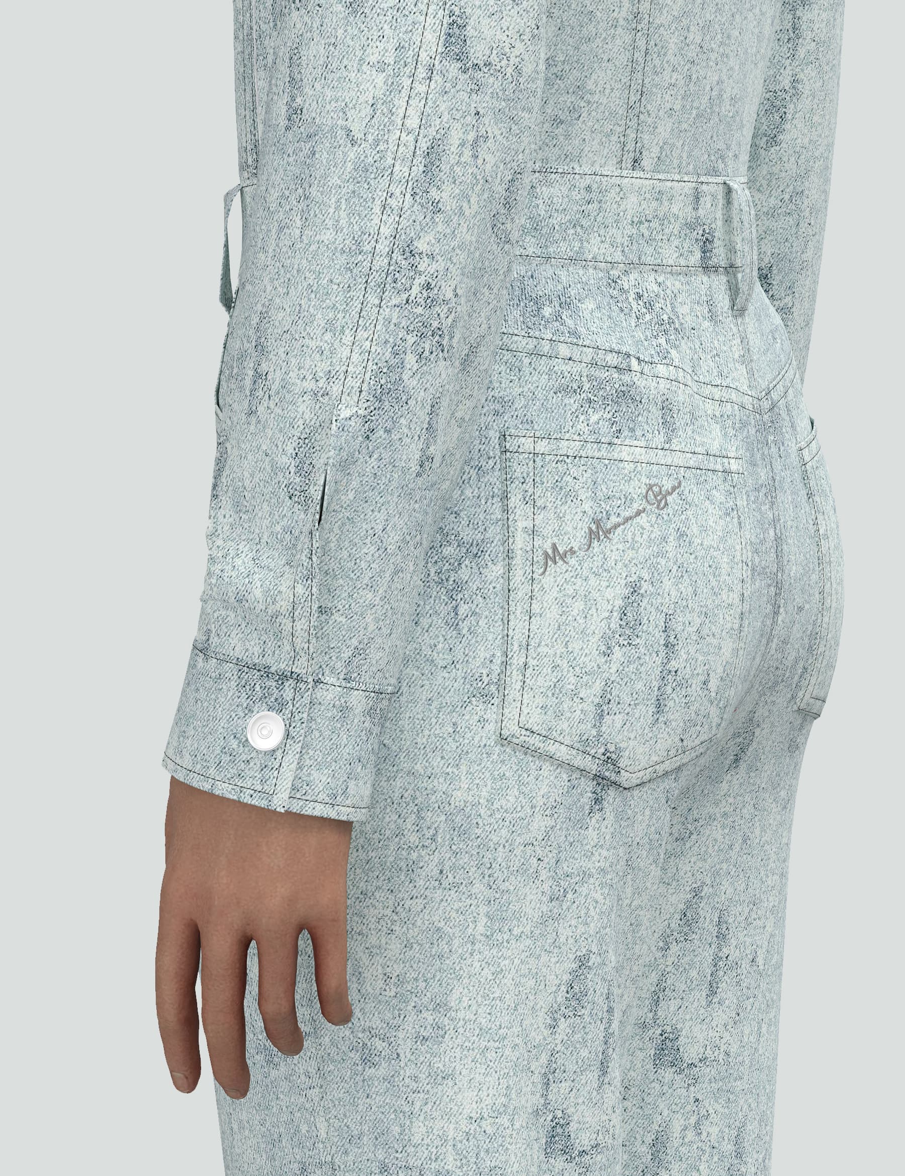 Denim Jumpsuit – Blue Acid Wash