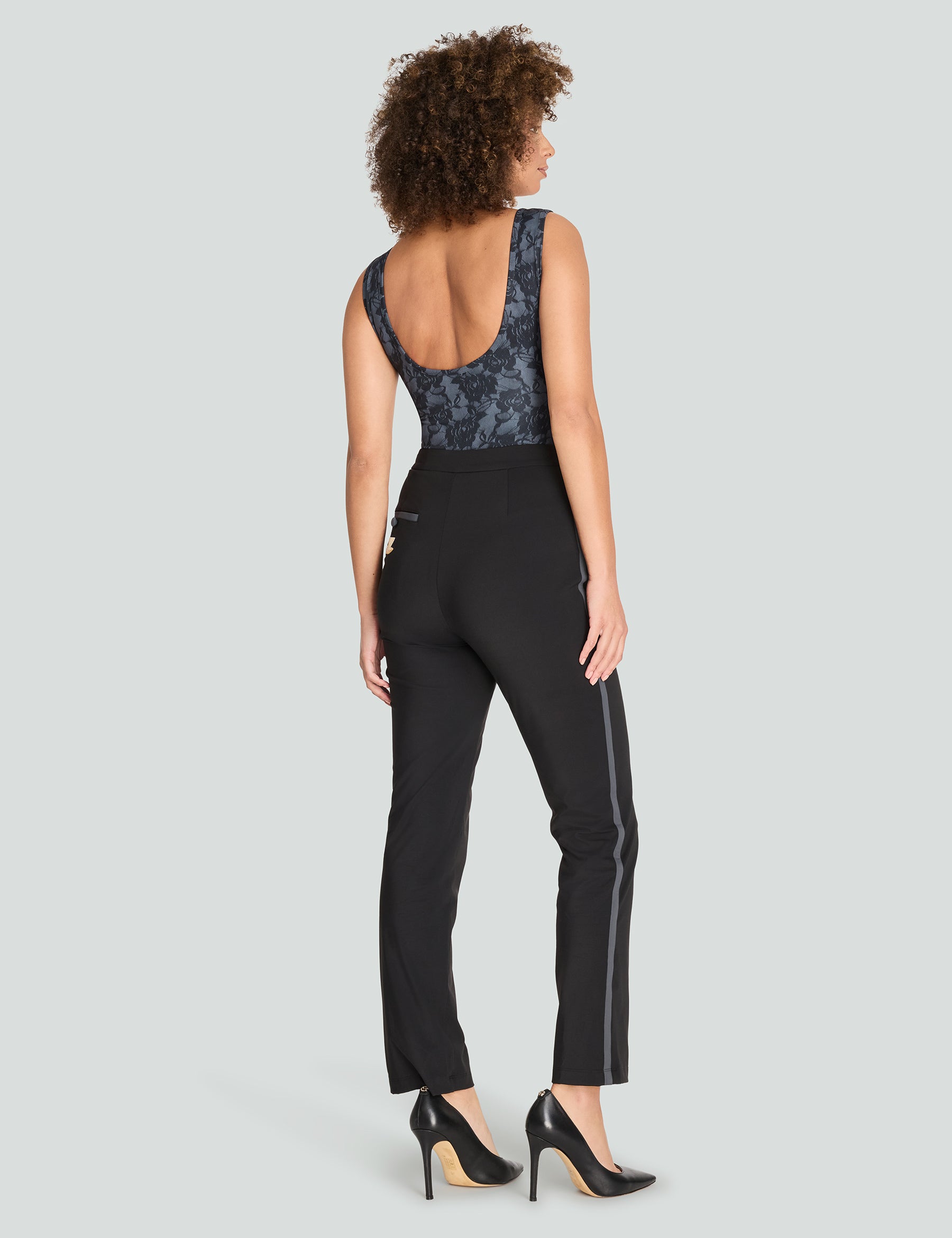 Iconic Scoop Neck Tank Bodysuit - Black Widow